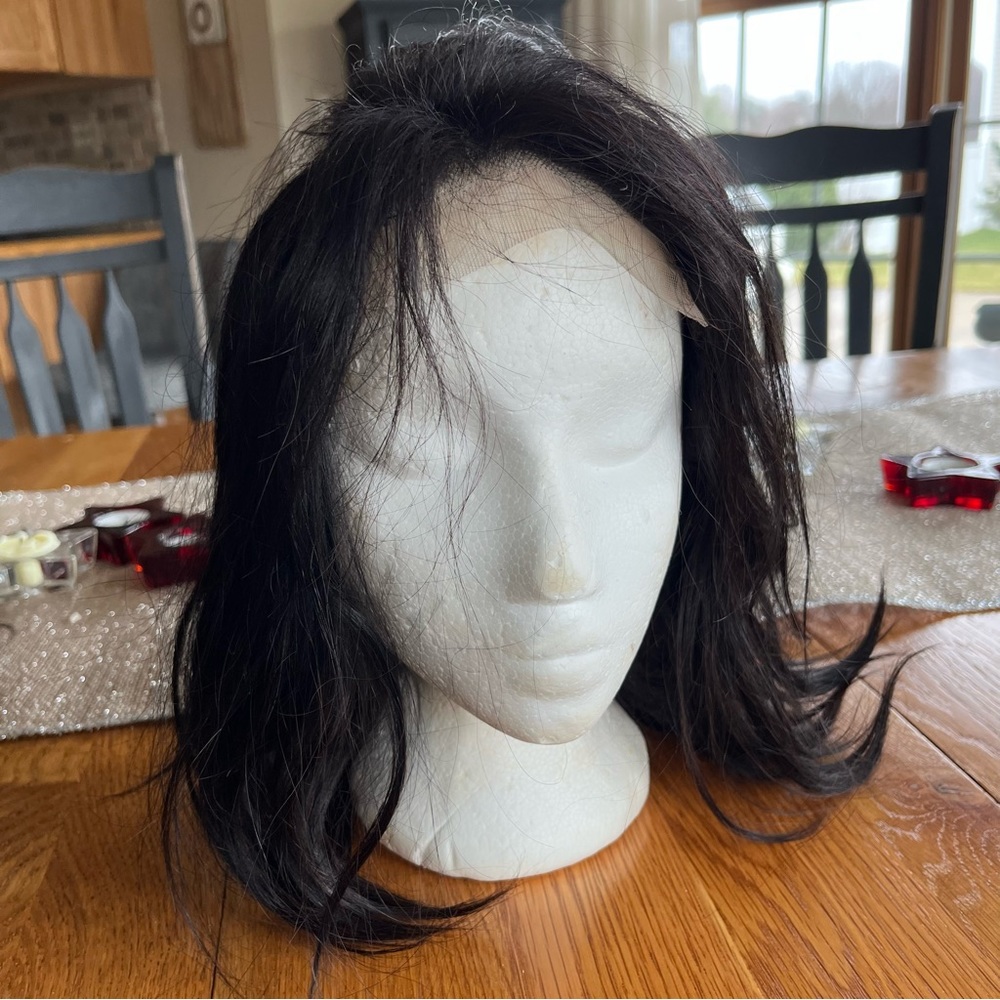 New lace closure human hair wig